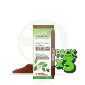 Pack 3x Crema Color Cabello Chocolate 60Ml. Corpore Sano