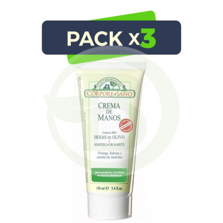 Pack 3x Crema De Manos 100Ml. Corpore Sano
