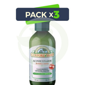 Pack 3x Acondicionador Ginseng 300Ml. Corpore Sano