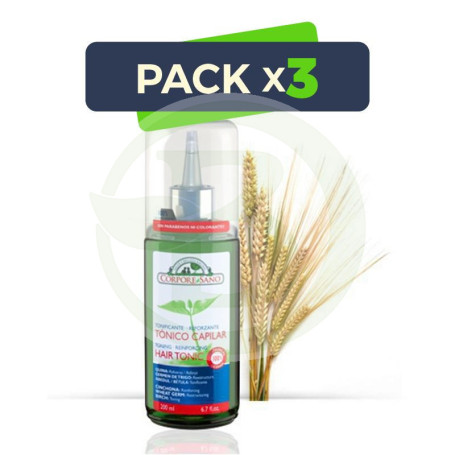 Pack 3x Tónico Capilar Reforzante 200Ml. Corpore Sano