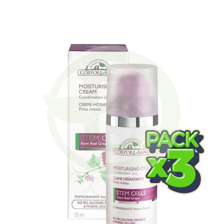 Pack 3x Crema Hidratante Pieles Mixtas CMV 50Ml. Corpore Sano