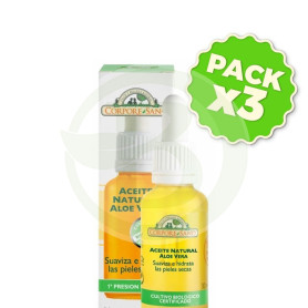 Pack 3x Aceite Natural De Aloe Vera 30Ml. Corpore Sano