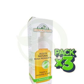 Pack 3x Aceite Natural De Rosa Mosqueta 30Ml. Corpore Sano