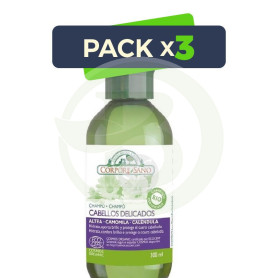 Pack 3x Champú Cabellos Delicados 300Ml. Corpore Sano