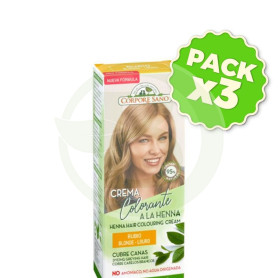 Pack 3x Crema Color Cabello Rubio 80Ml. Corpore Sano