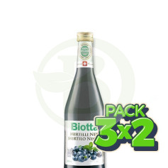 Pack 3x2 Biotta Jugo de Mirtillo Negro Vogel 500Ml.