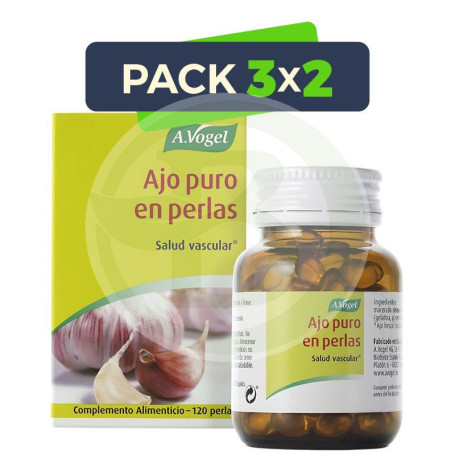 Pack 3x2 Ajo Puro Vogel 120 Perlas