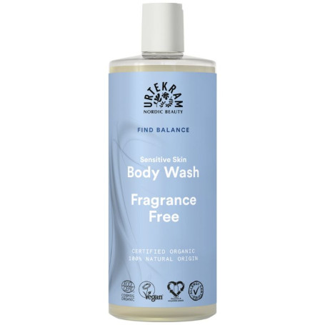 Gel douche sans parfum Urtekram pour peaux sensibles 500 ml