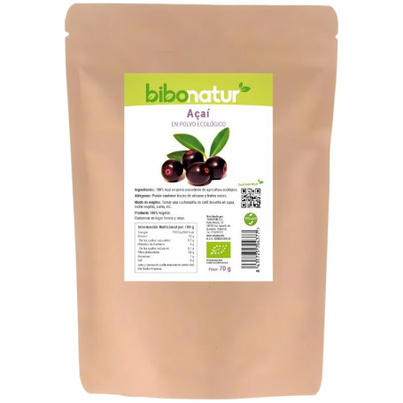 Poudre d&#39;Açaï Bio 70G Bibonatur