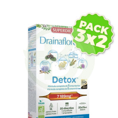 Pack 3x2 Drainaflore Bio 20 Ampoules Superdiet