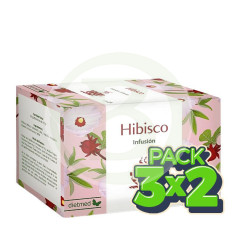 Pack 3x2 Infusion d&#39;Hibiscus (Fleur de Jamaïque) 20 Sachets Dietmed