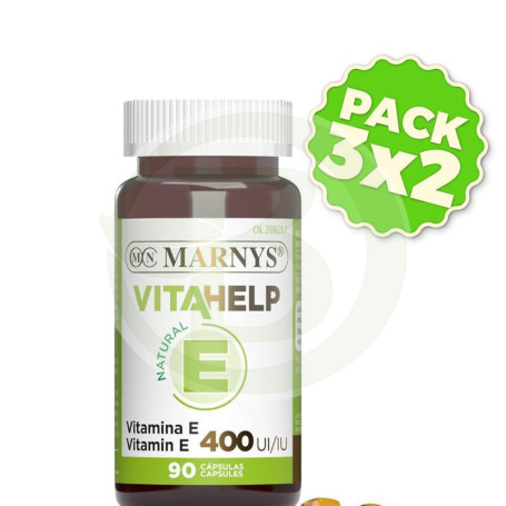Pack 3x2 Vitahelp e 400Ui 90 Cápsulas Marnys
