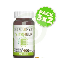 Pack 3x2 Vitahelp et 400Ui 90 Gélules Marnys