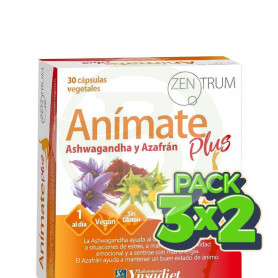 Pack 3x2 Zentrum Animate Plus 30 Cápsulas Ynsadiet