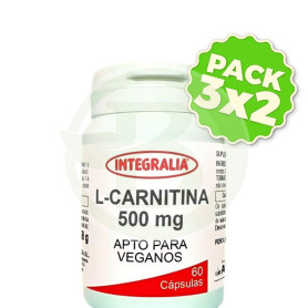 Pack 3x2 L-Carnitina 500Mg 60 Cápsulas Integralia