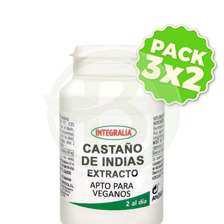 Pack 3x2 Extracto De Castaño De Indias 60 Cápsulas Integralia
