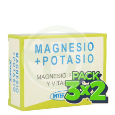 Pack 3x2 Magnésium + Potassium 120 Gélules Integralia