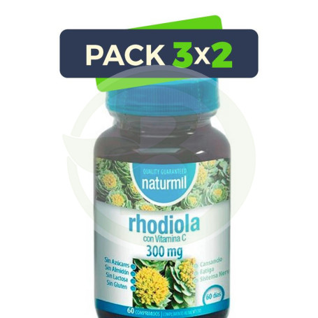 Pack 3x2 Rodiola 300Mg. 60 Comprimidos Naturmil