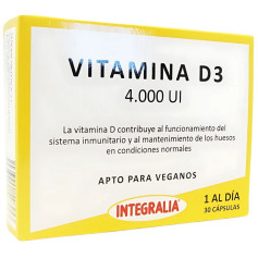 Vitamine D3 4000Ui 30 gélules Integralia
