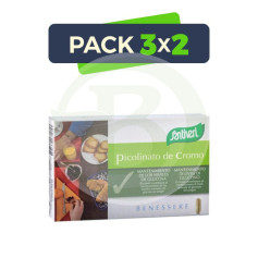 Pack 3x2 Picolinate de Chrome 40 Gélules Santiveri