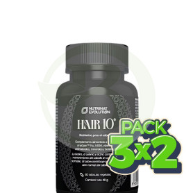 Pack 3x2 Hair 10 60 Capsulas Vegetales Nutrinat Evolution