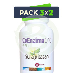 Pack 3x2 Coenzyme Q10 Retard 60 Gélules Sura Vitasan
