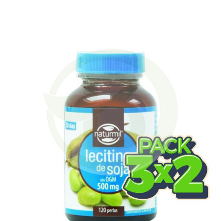 Pack 3x2 Lecitina de Soja 500Mg. 120 Perlas Naturmil