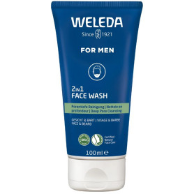 Weleda Gel Nettoyant Visage et Barbe 2 en 1 pour Homme 100 ml