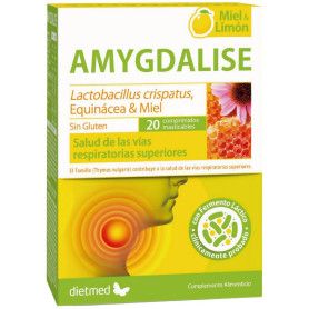 Amygdalise Miel et Citron 20 Comprimés à Croquer Dietmed
