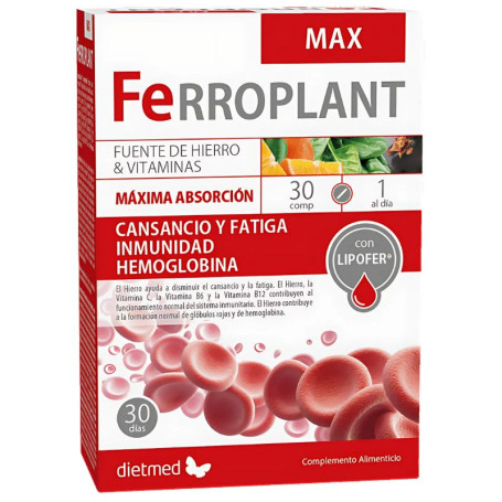 Ferroplant Max 30 comprimés Dietmed