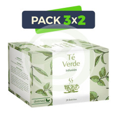 Pack 3x2 Infusion de Thé Vert 20 Sachets Dietmed