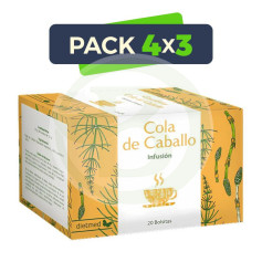 Pack 4x3 Infusión Cola De Caballo 20 Bolsitas Dietmed