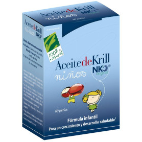 Huile de Krill pour Enfants 60 Perles 300mg. Cent pour cent naturel