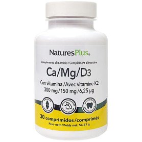 Ca/Mg/D3 + K2 30 Comprimés Natures Plus