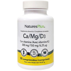 Ca/Mg/D3 + K2 30 Comprimés Natures Plus