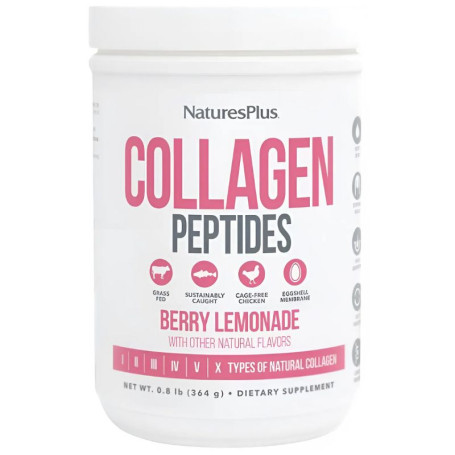 Peptides de collagène Limonade aux baies 322 g Natures Plus