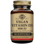 Vitamine D3 végétalienne 1000 UI 60 capsules Solgar