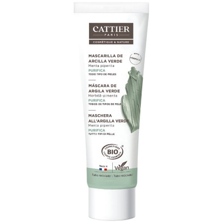 Masque Argile Verte (Peaux Grasses) 100 ml Cattier