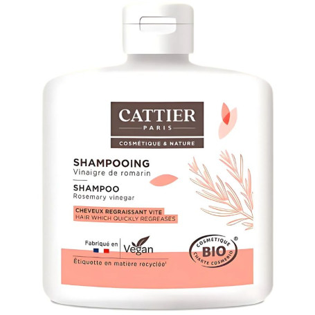 Shampooing Cattier pour cheveux gras au vinaigre de romarin 250 ml