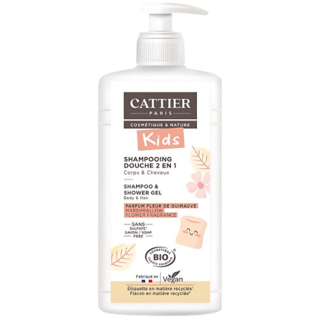 Gel Douche et Shampoing à la Guimauve Cattier 500 ml
