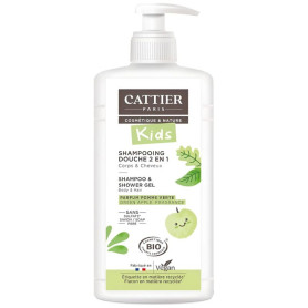 Shampooing et Gel Douche Pomme Verte Cattier 500 ml