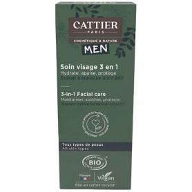 Soin Visage 3 en 1 Cattier Homme 50 ml