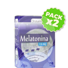 Pack 2x Mélatonine 60 Comprimés 1,9Mg. Drasanvi