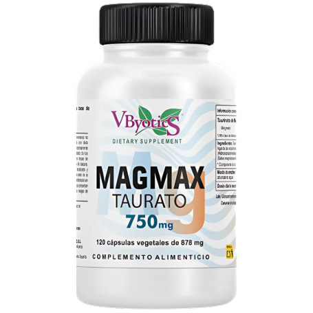 Magmax Taurate 750 mg 120 gélules végétales Vbyotics