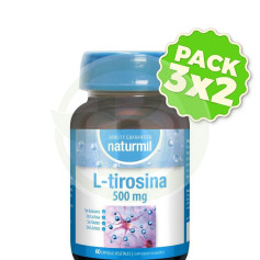Pack 3x2 L-Tirosina 500Mg 60 Cápsulas Vegetales Naturmil
