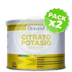 Lot de 2 poudres minérales de citrate de potassium 350 g Drasanvi