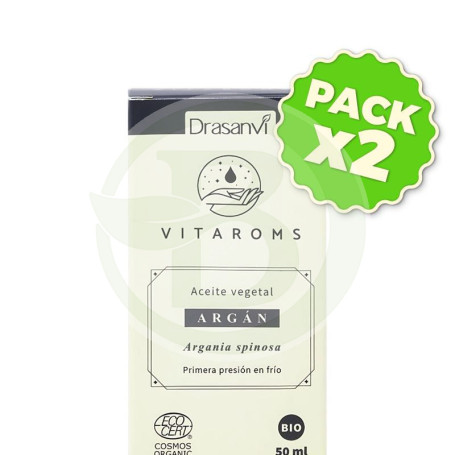 Pack 2x Aceite Vegetal Argan Cosmos Organic 50Ml Vitaroms Drasanvi