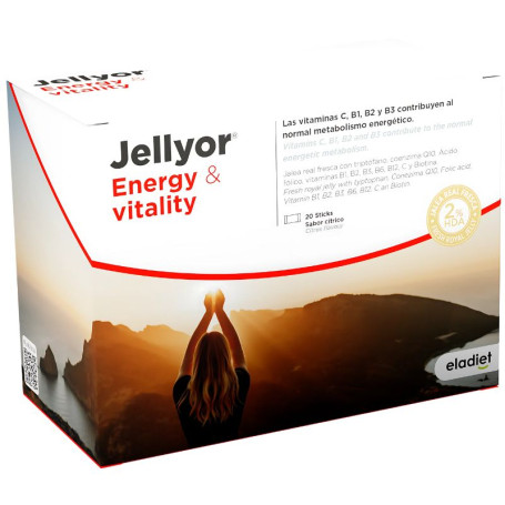 Jellyor Gelée Énergie &amp; Vitalité 20 Sticks Eladiet
