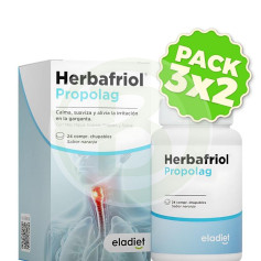 Pack 3x2 Herbafriol Propolag 24 Comprimidos Chupables Eladiet