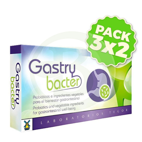 Pack 3x2 Gastrybacter 40 Cápsulas Tegor